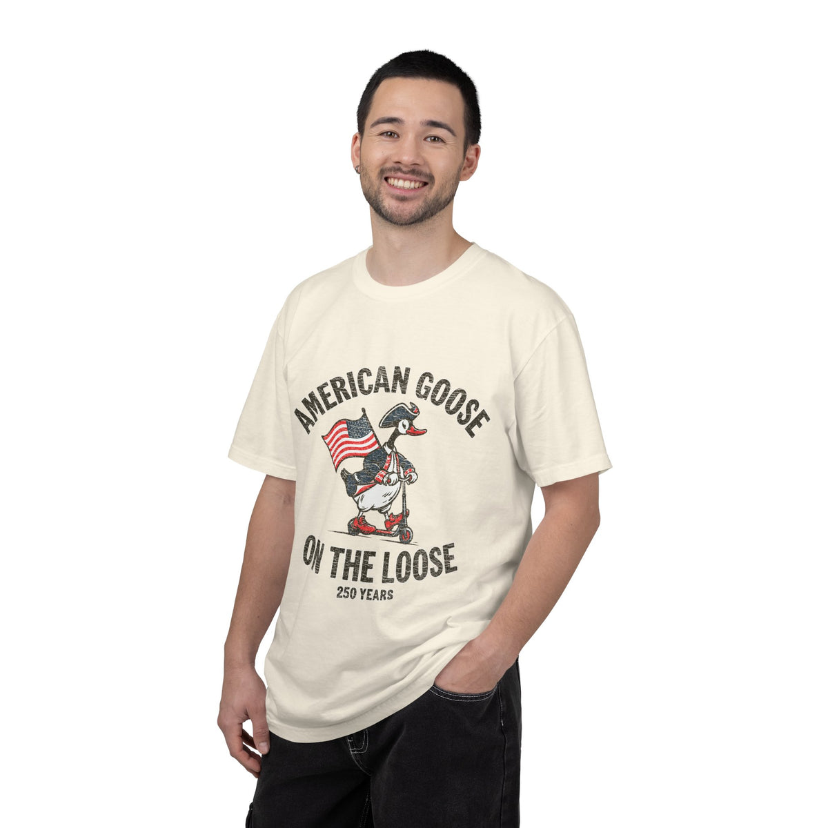 America 250 Shirt, Patriotic Goose Graphic Tee, 250th Anniversary USA T Shirt, Fourth of July Outfit, Americana Gift for Men and Women