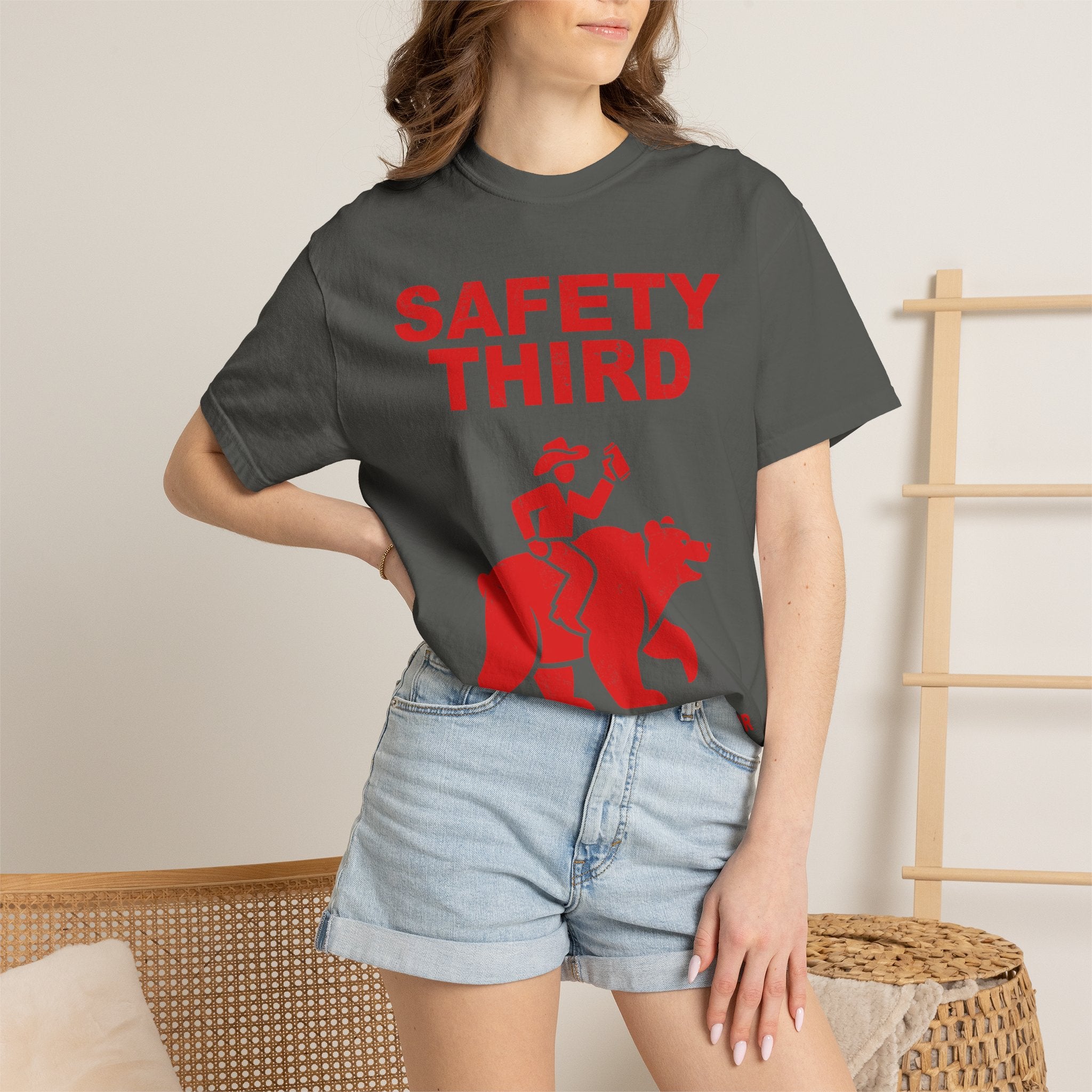 Comfort Colors Safety Third Shirt, Funny Blue Collar Worker Tee, Construction Humor Shirt, Tradesman Gift, Professional Amateur Graphic Tee