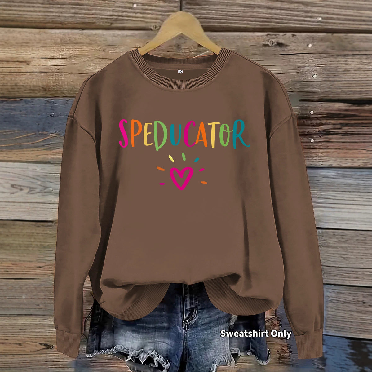 Loose velvet sweatshirt