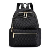 Fashion Diamond Lattice Women Backpack Durable Fabric Nylon Backpack Pretty Style Girls School Backpack Female Travel Backpack