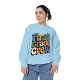 First Grade Crew Sweatshirt, Retro Teacher Team Crewneck, Elementary School Staff Gift, First Day Classroom Outfit, Grade One Team Pullover