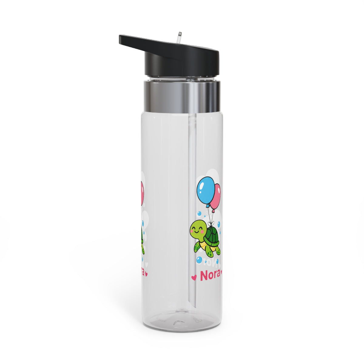 Personalized Turtle Water Bottle for Girls, Custom Name Kids Drink Bottle, Cute Sea Turtle School Bottle, Birthday Gift for Her