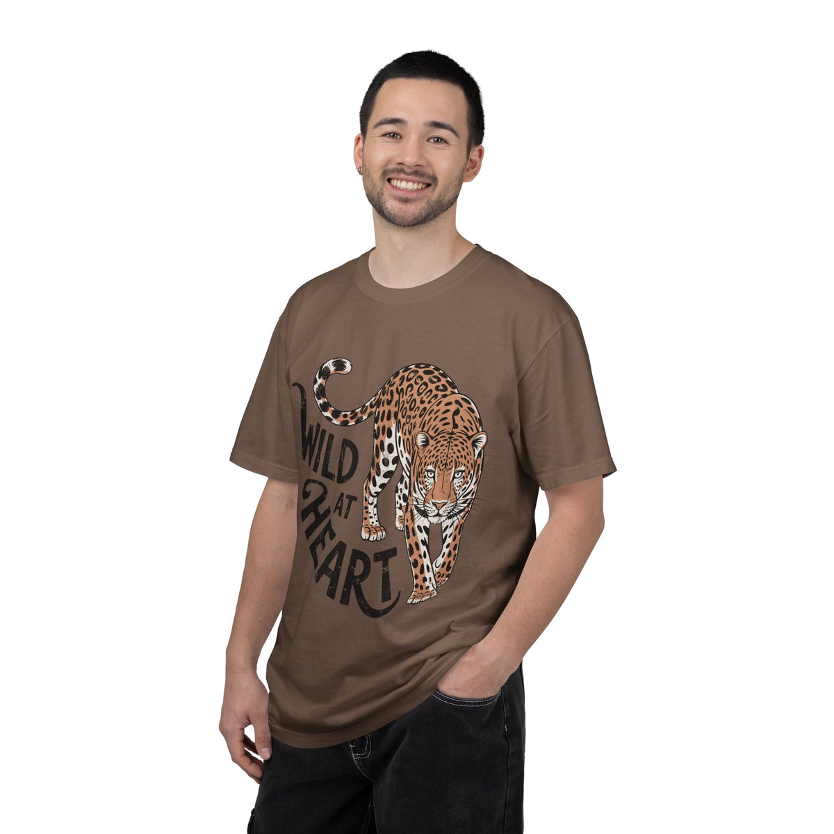 Leopard Graphic Comfort Colors Shirt, Wild At Heart Leopard Tee, Boho Animal Print Shirt, Safari Lover Gift for Women