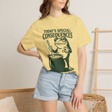 Funny Frog Consequences Shirt Comfort Colors Tee, Today's Special Consequences Teacher Shirt, Classroom Humor Gift, Retro Frog Graphic Tee