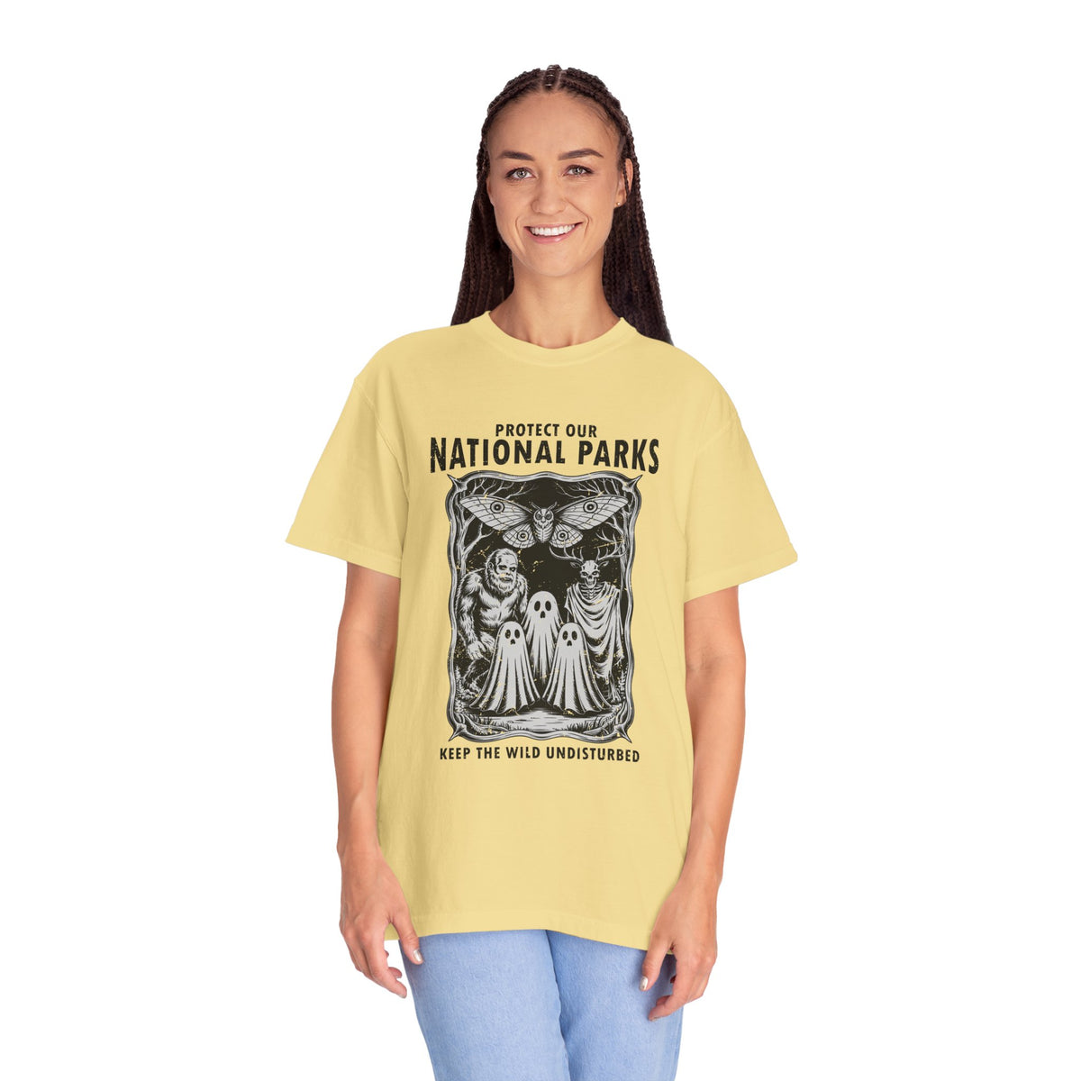 National Parks Gothic Comfort Colors Shirt, Protect Our National Parks Graphic Tee, Cryptid Nature Lover Shirt, Spooky Outdoor Apparel
