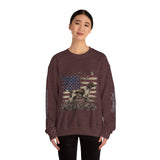 Personalized Patriotic Dog Sweatshirt, Custom Family Name Pullover, American Flag Dog Crewneck, USA Dog Lover Gift, Fourth of July Shirt