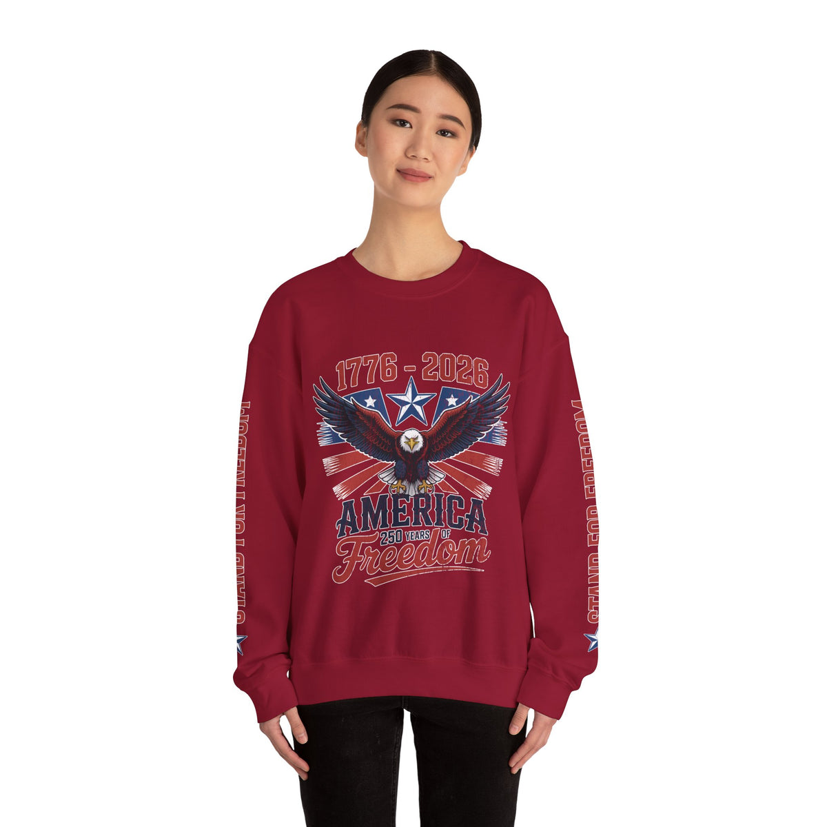 America 250 Sweatshirt 1776 2026, 250th Anniversary USA Pullover, Patriotic Eagle Top, American History Gift, July 4th Outfit
