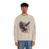 Patriotic Eagle Freedom Sweatshirt, American Flag Crewneck, Broken Chain Military Style Pullover, Fourth of July Gift for Him or Her