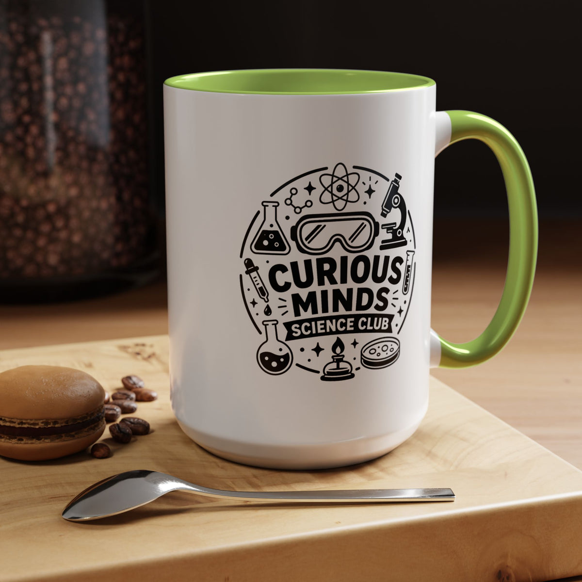 Science Club Mug, Curious Minds Coffee Cup, STEM Teacher Appreciation Gift, Chemistry Student Present, Classroom Science Lab Drinkware