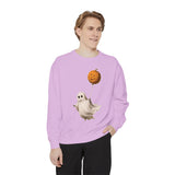 Cute Ghost Halloween Sweatshirt, Pumpkin Balloon Pullover, Vintage Spooky Season Gift for Women, Cozy October Fall Outfit for Ghost Loversv