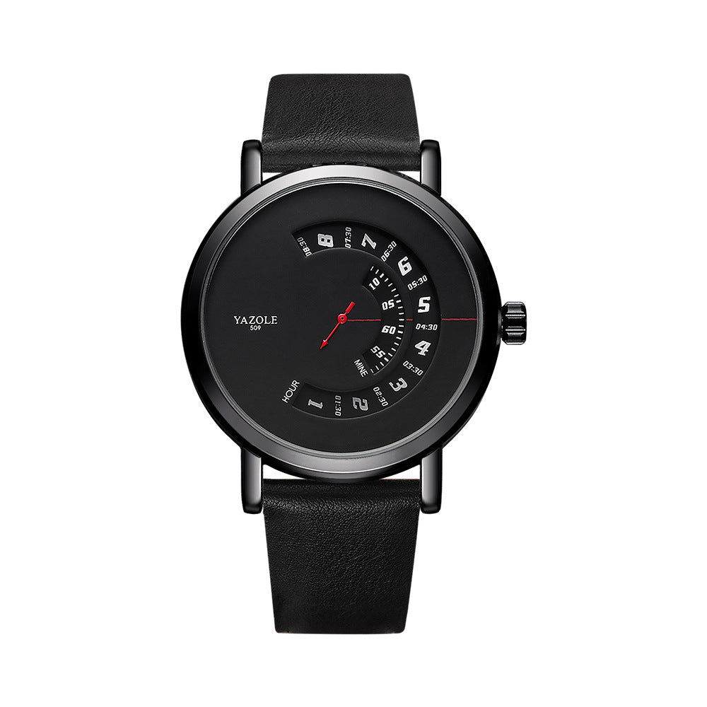 Fashion Rotary Non-Mechanical Quartz Watch Men's Wristwatch Yazole Men's Watch