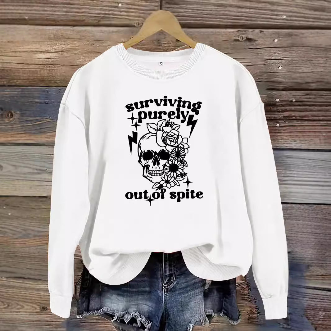 Printed pullover sweatshirt sweatshirt