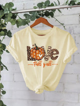LOVE Pumpkin Halloween Short Sleeve
