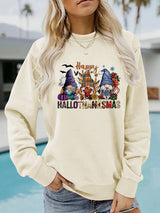 Long sleeved round neck happy Halloween