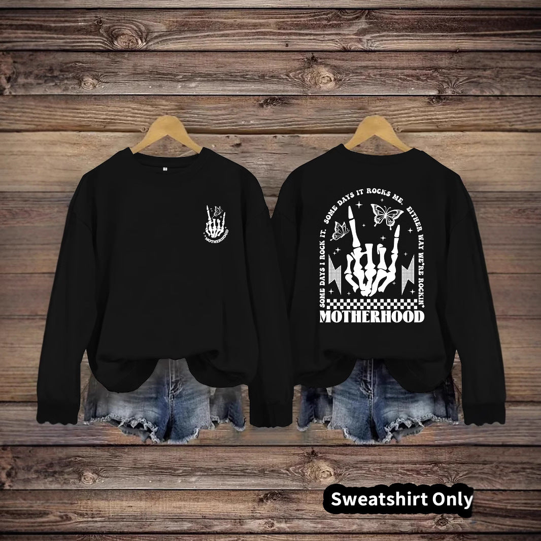 Printed pullover sweatshirt sweatshirt