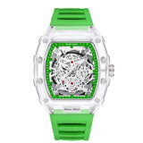Cross-border Watch Unique Barrel-shaped Quartz Watch Fashion Transparent Men's Watch Waterproof Wristwatch