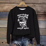 Printed pullover sweatshirt sweatshirt