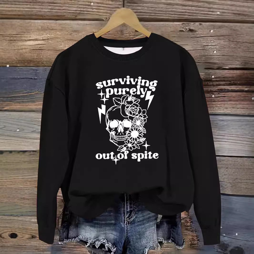 Printed pullover sweatshirt sweatshirt