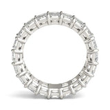 6 1/4 CTW Emerald Lab Grown Diamond Couture Classic Eternity Ring 14K White Gold (G-VS)