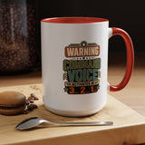 Funny Military Command Voice Mug, Warning Countdown Coffee Cup, Army Dad or Veteran Gift for Him, Retirement Birthday Humor Present