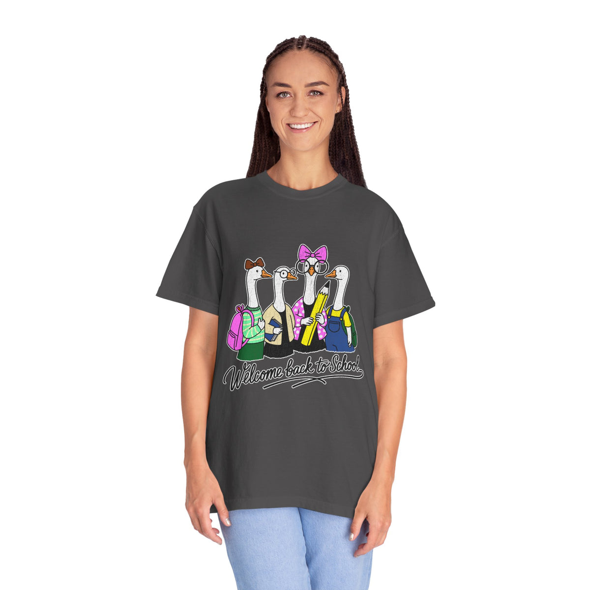 Welcome Back to School Goose T-Shirt, Funny Teacher Graphic Tee, Cute Student Shirt, First Day Classroom Outfit, Educator Gift Idea