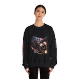 Patriotic Eagle Freedom Sweatshirt, American Flag Crewneck, Broken Chain Military Style Pullover, Fourth of July Gift for Him or Her