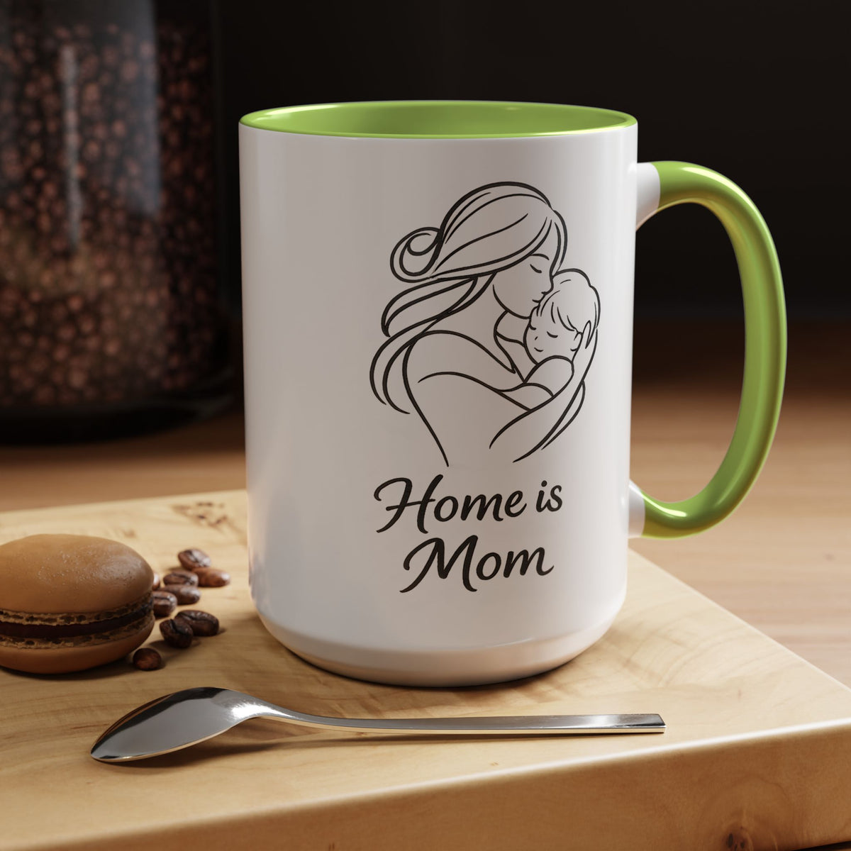 Home Is Mom Coffee Mug, Mother Daughter Gift Mug, Meaningful Mom Mug, Mother's Day Gift, Sentimental Gift for Mom, Mom Keepsake Cup