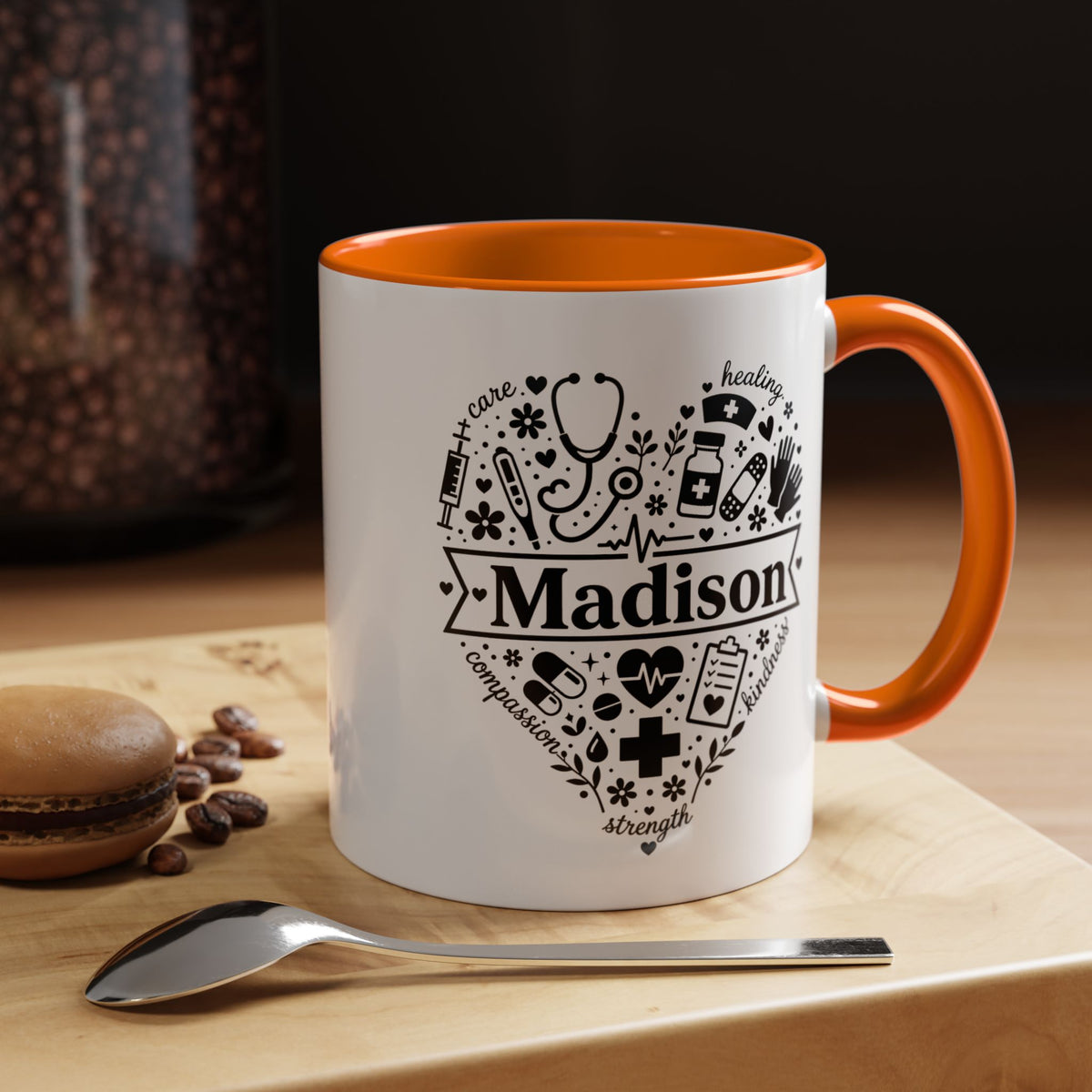 Personalized Nurse Coffee Mug, Custom Nurse Name Gift, RN Appreciation Mug, Nursing Graduation Gift, Healthcare Worker Coffee Cup