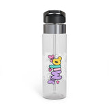 Personalized Butterfly Water Bottle, Custom Name Drink Bottle for Girls, Pastel Kids School Bottle, Cute Birthday Gift for Her