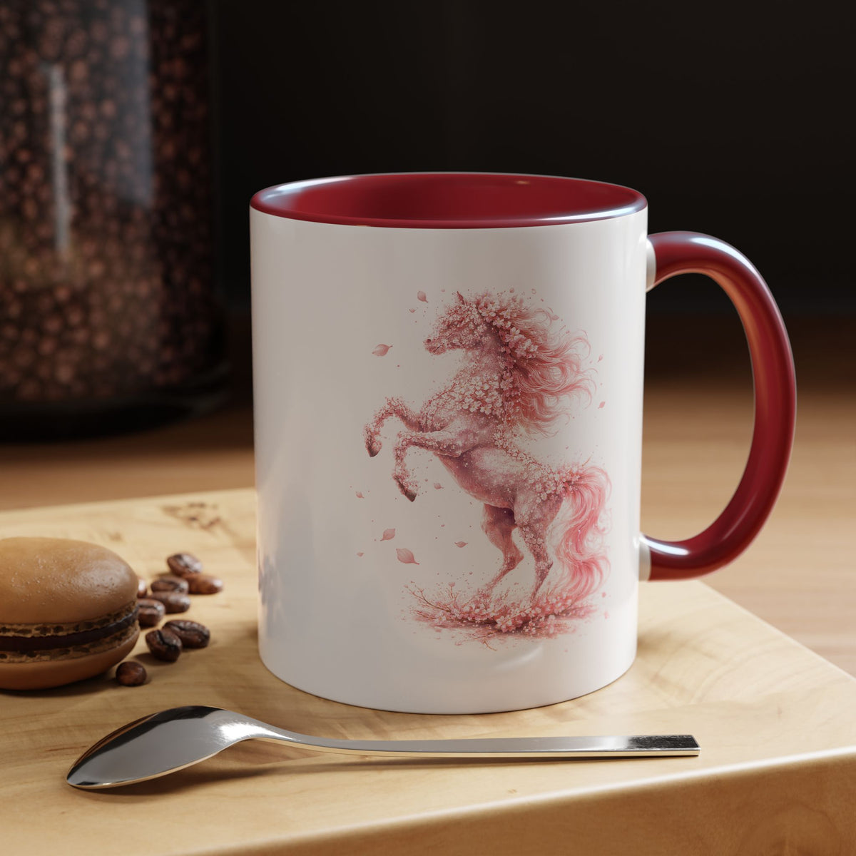Floral Horse Mug, Horse Lover Gift, Equestrian Coffee Mug, Horse Mom Cup, Horse Art Mug, Ranch Life Gift, Horse Owner Present