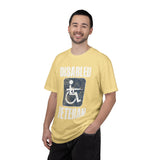 Disabled Veteran Shirt, Distressed Wheelchair and Rifle Graphic, Military Service Pride, Veterans Day Gift and Everyday Casual Wear