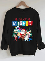 Christmas printed pattern hoodie