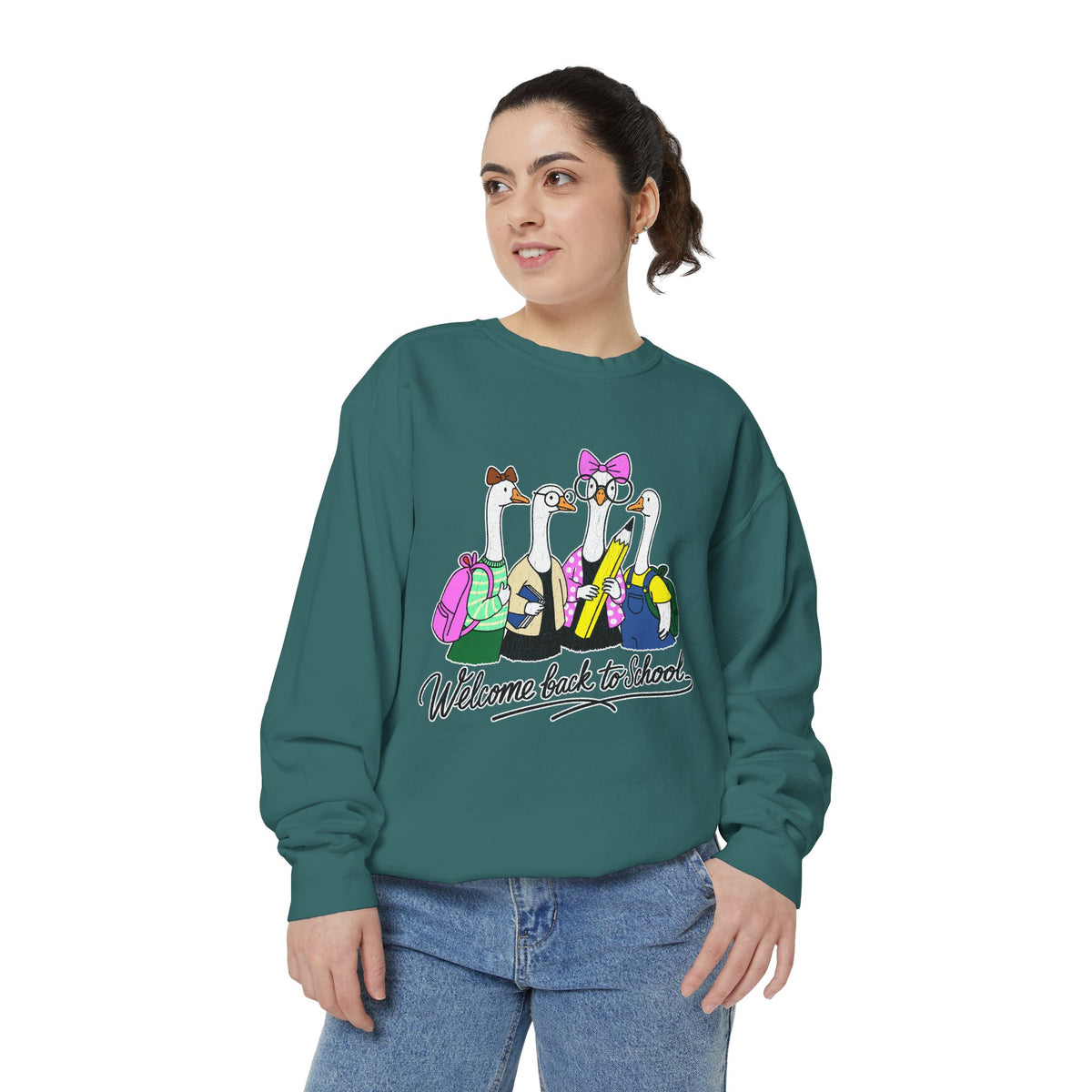 Welcome Back to School Goose Sweatshirt, Funny Teacher Crewneck, Cute Student Pullover, First Day Classroom Outfit, Educator Gift Idea