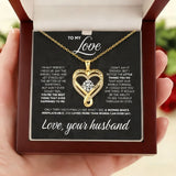 Eternal Heart Necklace for Women Heart PendantChoker Necklace Neck Chain