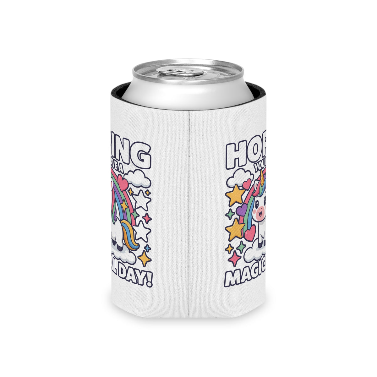 Unicorn Can Cooler, Hoping You Have a Magical Day Drink Sleeve, Rainbow Unicorn Gift, Cute Party Favor, Fantasy Lover Gift, Birthday Gift