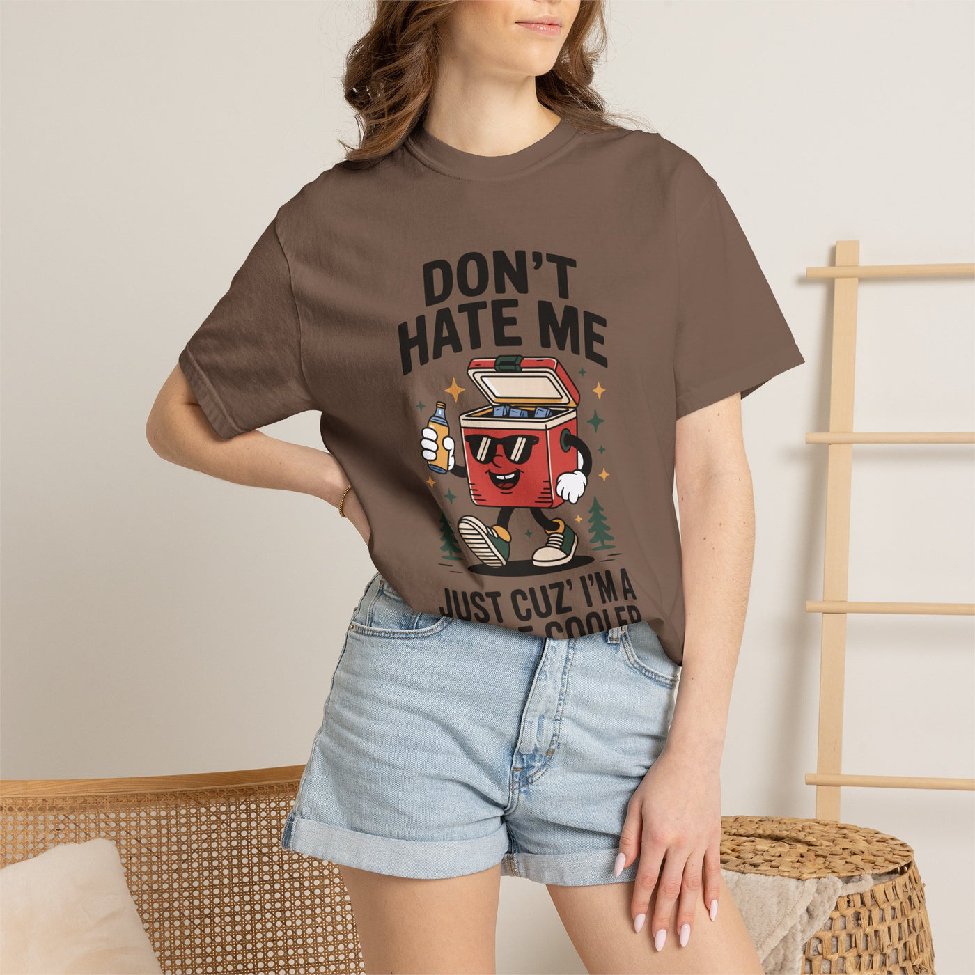 Funny Cooler Pun Comfort Colors Shirt, Camping Beer Lover Graphic Tee, Dad Joke Outdoor Shirt, Lake Trip Gift for Men Women
