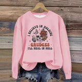 Printed pullover sweatshirt sweatshirt