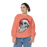 Skull Santa Sweatshirt, Gothic Christmas Crewneck, Creepy Holiday Skeleton Pullover, Alternative Xmas Gift for Metalhead or Horror Fan