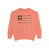 Baseball American Flag Sweatshirt, Patriotic Baseball Crewneck, USA Sports Pullover, Fourth of July Gift for Baseball Fans