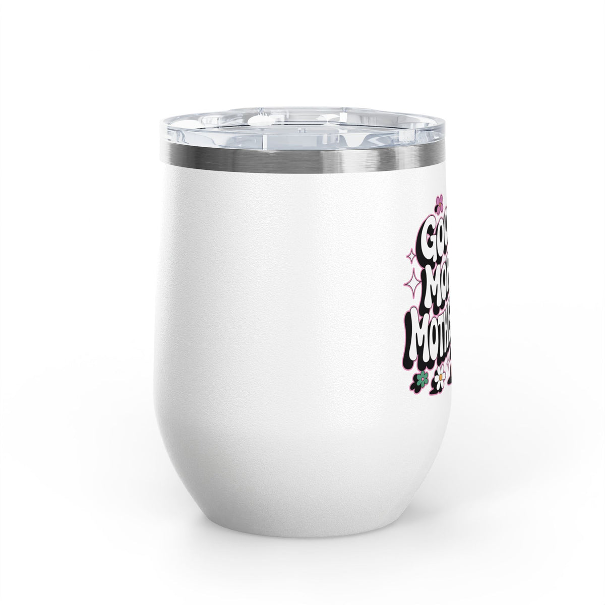 Funny Wine Tumbler, Good Morning Motherfuckers Cup, Sarcastic Gift for Her, Coffee Lover Gift, Colorful Floral Drinkware, Birthday Gift
