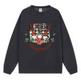 Merry Christmas Gnomes Poinsettia Sweatshirt, Christmas Graphic Crewneck Pullover