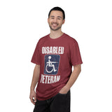 Disabled Veteran Shirt, Distressed Wheelchair and Rifle Graphic, Military Service Pride, Veterans Day Gift and Everyday Casual Wear