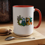 Earth Care Animal Mug, Eco Awareness Coffee Cup, Cute Wildlife Conservation Gift for Nature Lover, Earth Day Gift for Teacher or Mom