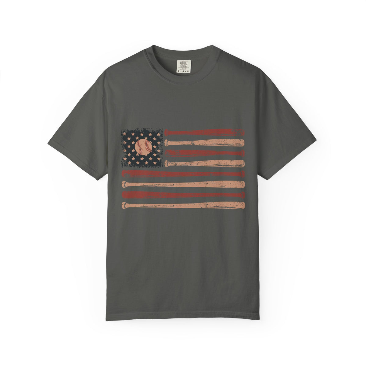 Game Day Patriotic Shirt Comfort Colors, USA Baseball Flag Graphic Tee, Fourth of July Gift for Sports Fan, American Vintage Top