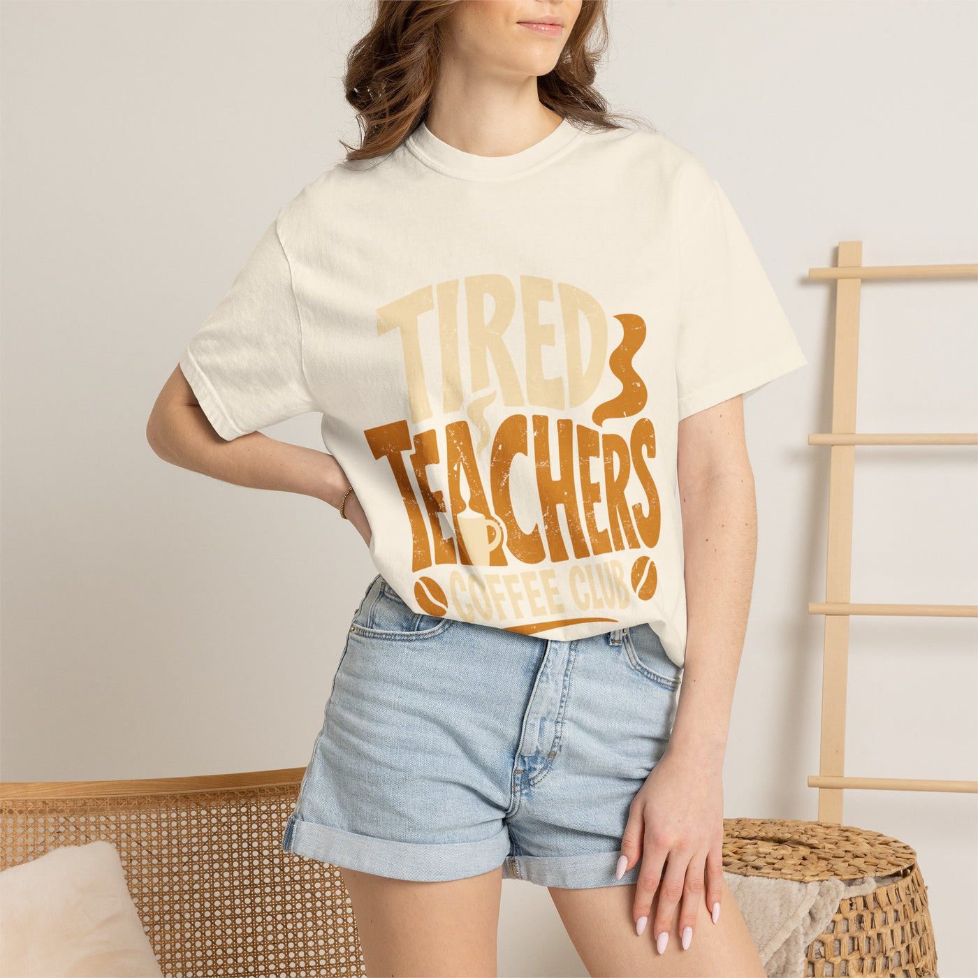Teacher Coffee Shirt Comfort Colors Tee, Tired Teachers Coffee Club Graphic Shirt, Funny Teacher Appreciation Gift, Back To School Tee