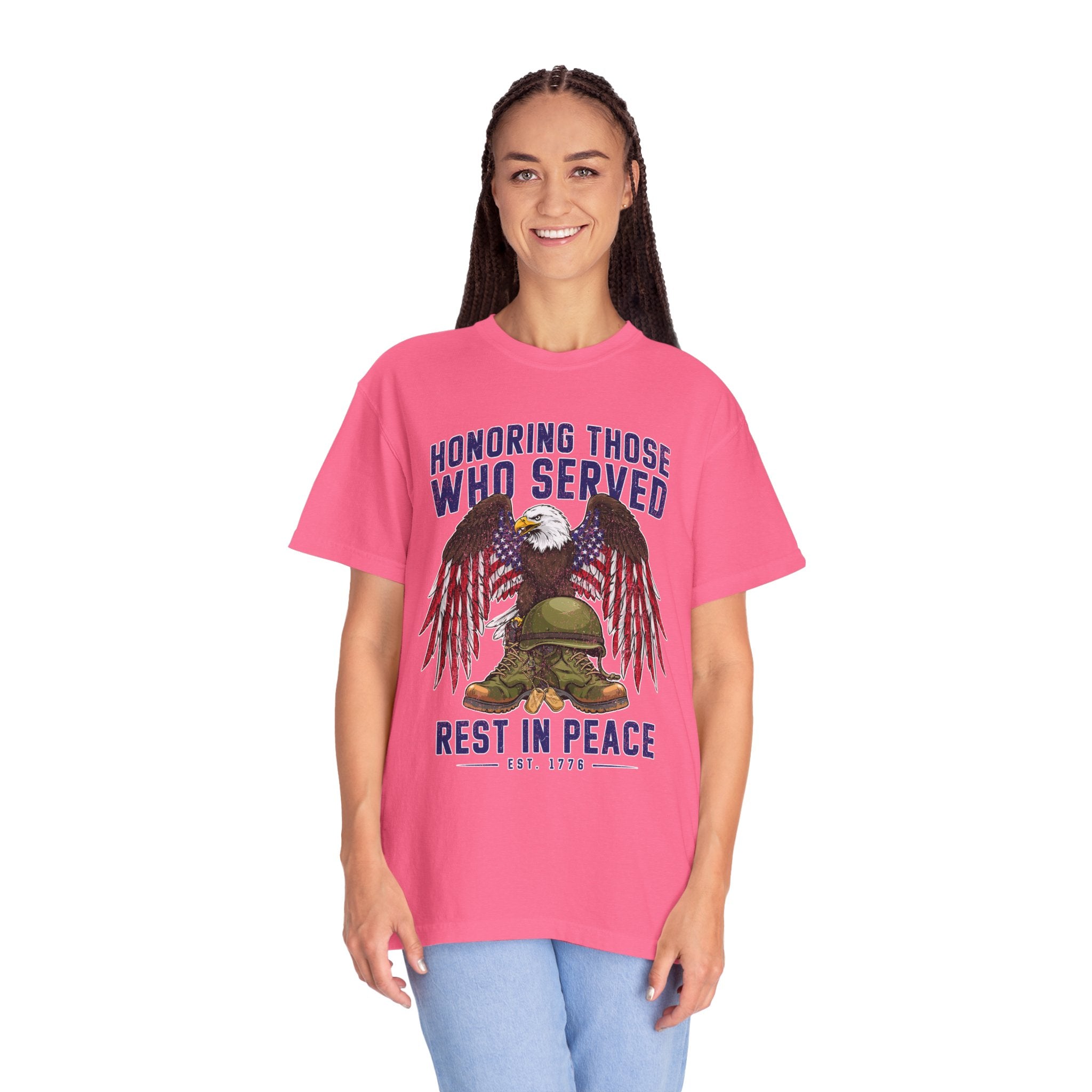 Honoring Those Who Served Shirt, Military Memorial T-Shirt, Fallen Soldier Tribute, Veteran Remembrance Gift, Patriotic Eagle Tribute Tee