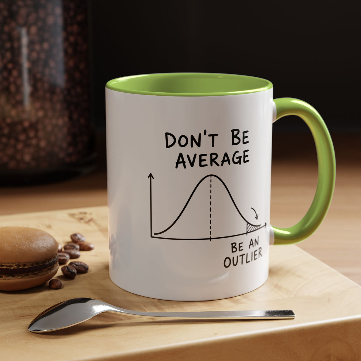 Be an Outlier Coffee Mug, Motivational Math Mug, Statistics Lover Gift, Data Analyst Mug, Inspirational Success Coffee Cup