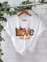 LOVE Pumpkin Halloween Short Sleeve
