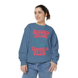 Second Grade Teachers Club Sweatshirt, Retro Teacher Crewneck, 2nd Grade Team Shirt, Back to School Outfit, Educator Appreciation Gift