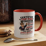 Funny Veteran Coffee Mug, Certified Top Tier Veteran Cup, Military Retirement Gift for Him, Veterans Day Birthday Present, Veteran Humor